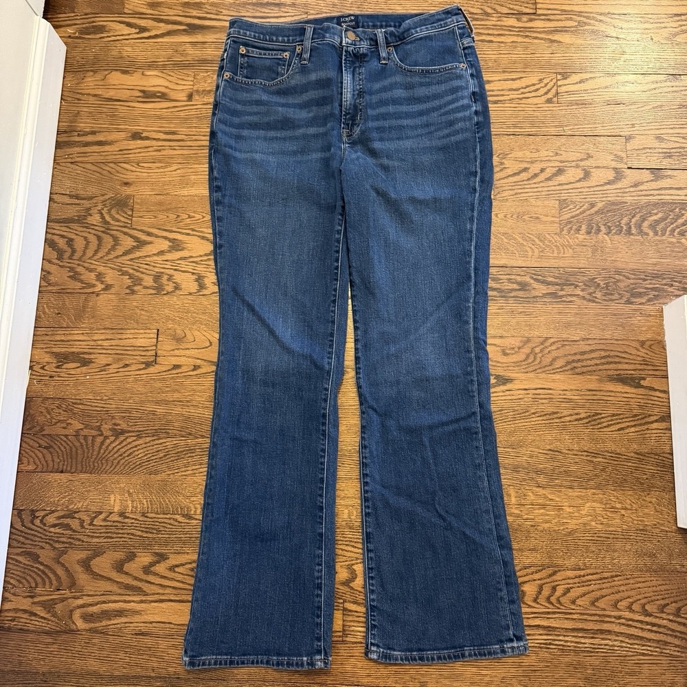 J. Crew Bootcut Jean Women Size 30 All-Day Stretch Medium Wash Flared High Waist